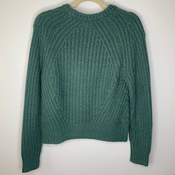 A NEW DAY Green Chunky Knit Crop Sweater Sz S - Picture 5 of 8